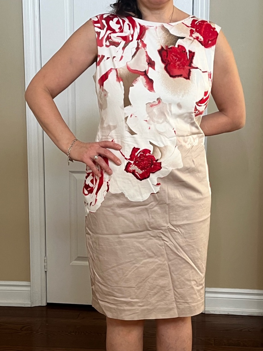 Cleo Women’s Floral Red & Cream dress